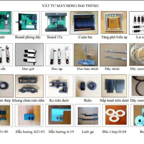 Các bộ phận cấu thành máy đóng đai thùng JN740