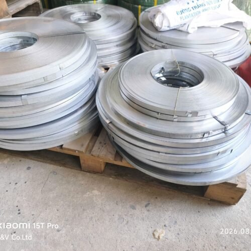 Dây đai thép mạ kẽm chịu lực cao, chống gỉ sét vượt trội, phù hợp đóng kiện thép, gỗ, máy móc, pallet và hàng hóa xuất khẩu. Giải pháp đóng gói an toàn, bền bỉ.