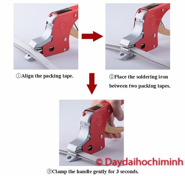 Hướng dẫn sử dụng Dụng cụ căng siết và kẹp nhiệt dây đai