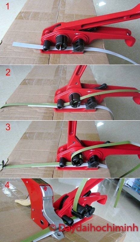 Hướng dẫn cách sử dụng Dụng cụ căng siết và kẹp nhiệt dây đai