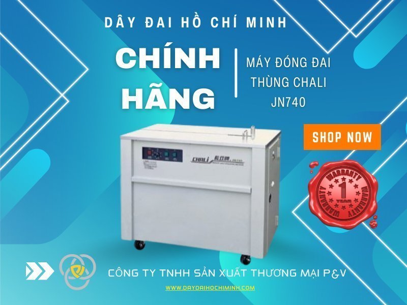 Máy đóng đai thùng bán tự động Chali - JN740