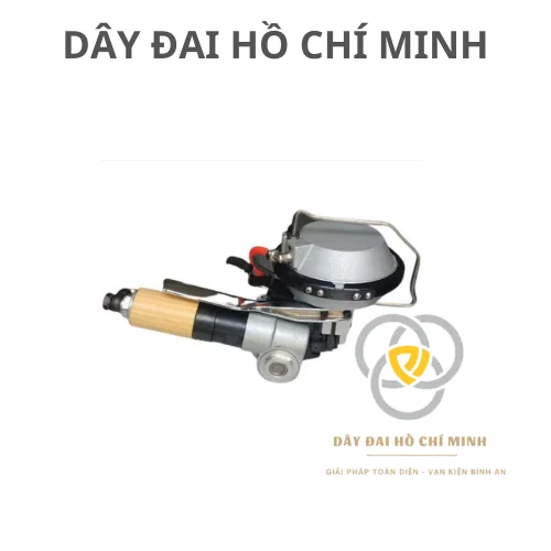 Máy đóng đai thép khí nén KZ19 chuyên dùng siết và hàn dây đai thép chắc chắn, vận hành nhanh, bền bỉ, phù hợp đóng gói hàng nặng trong công nghiệp.