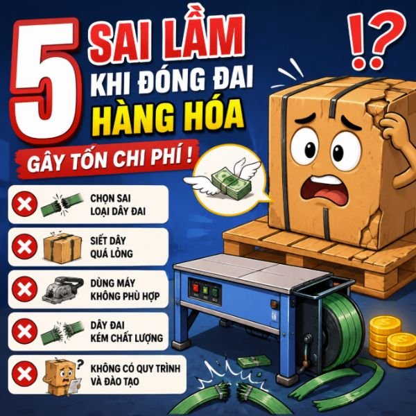 5 Sai Lầm Khi Đóng Gói Hàng Hóa Và Cách Chọn Dây Đai Uy Tín