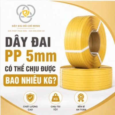 Dây đai PP 5mm có khả năng chịu tải bao nhiêu kg? Tìm hiểu đặc điểm, độ bền và ứng dụng thực tế của dây đai nhựa PP 5mm.