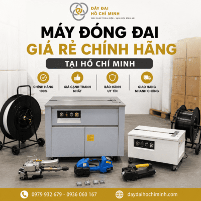 Máy đóng đai giá rẻ chính hãng tại Hồ Chí Minh gồm máy đóng đai bán tự động, máy đóng đai cầm tay dùng pin và máy đóng đai khí nén – Dây Đai Hồ Chí Minh.