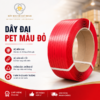 Dây đai PET màu đỏ chất lượng cao, độ bền tốt, chịu lực và chịu căng hiệu quả, phù hợp đóng gói và cố định nhiều loại hàng hóa. Dây có độ đàn hồi tốt, chống ẩm, chống gỉ và có thể sử dụng kết hợp với máy đóng đai để tăng tốc độ đóng gói.