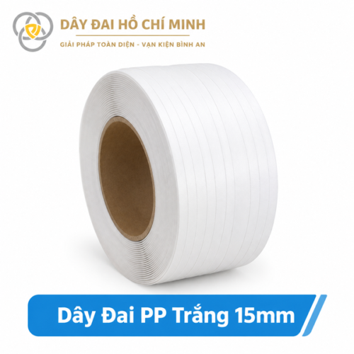 Dây đai PP trắng bề mặt dập vân tại Dây Đai Hồ Chí Minh