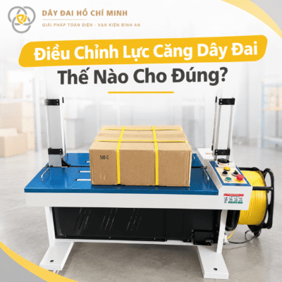 Điều chỉnh lực căng dây đai đúng cách giúp kiện hàng chắc chắn, hạn chế xê dịch và hư hỏng. Tìm hiểu cách chỉnh lực căng khi đóng gói hàng hóa.