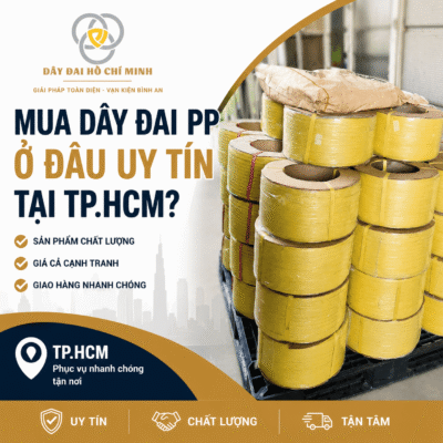 Mua dây đai PP ở đâu uy tín tại TP.HCM? Khám phá địa chỉ cung cấp dây đai PP chất lượng, phù hợp đóng gói hàng hóa, kiện hàng và pallet. Dây đai chắc chắn, dễ sử dụng, hỗ trợ đóng gói an toàn và giao hàng nhanh tại TP.HCM.
