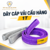 Dây cáp vải cẩu hàng tải 1 tấn, bản rộng 38mm, dài 2m, thiết kế hai đầu mắt, hỗ trợ nâng hạ hàng hóa theo tải trọng cho phép.