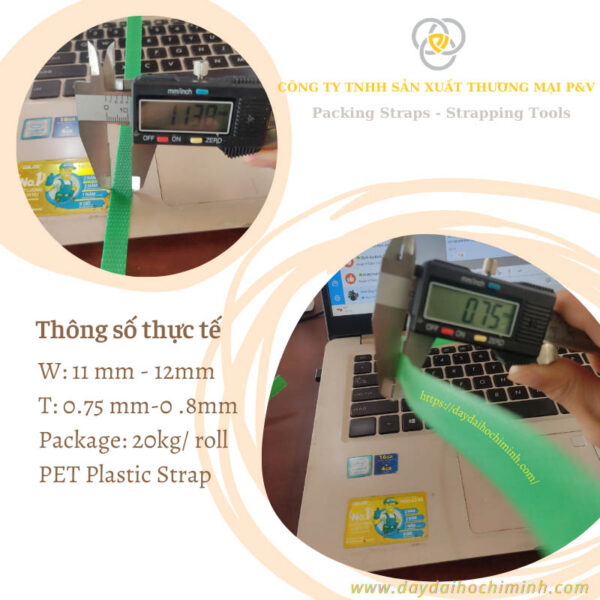 Quy cách Dây đai nhựa Pet 12mm